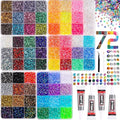 45000pcs Bedazzling Kit with 6 Box - 72 Colors Resin Jelly Rhinestones, 4¡¿10ml B7000 Jewelry Glue Multicolor 3mm Flatback Sparkling Gems for Nail Art, Crafts, Clothing, Diamond Painting