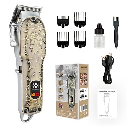 Hair Clippers for Men, Electric Hair Clipper for Men 3D Dragon Carving Barber Shop Hair Cutting Machine Professional Cordless Hair Trimmer Beard