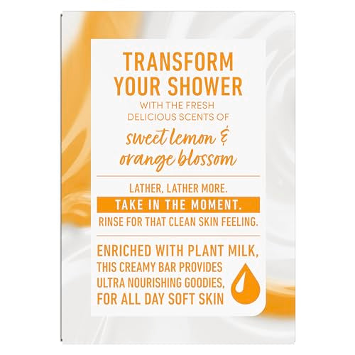 Dove Plant Milk Cleansing Bar Soap Turmeric Milk & Lemon Drop Glow Booster for Moisturized Skin Gentle Cleanser, No Sulfate Cleansers or Parabens, 98% Biodegradable Formula 5 oz, (Pack of 8)