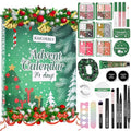 Makeup Advent Calendar 2025,24 Days Christmas Advent Calendar for Teen Girls,2025 Xmas Countdown Calendar Make Up Sets for Christmas Party Festival with Mascara Eyeshadow Lipstick Blush Eyebrow Soap