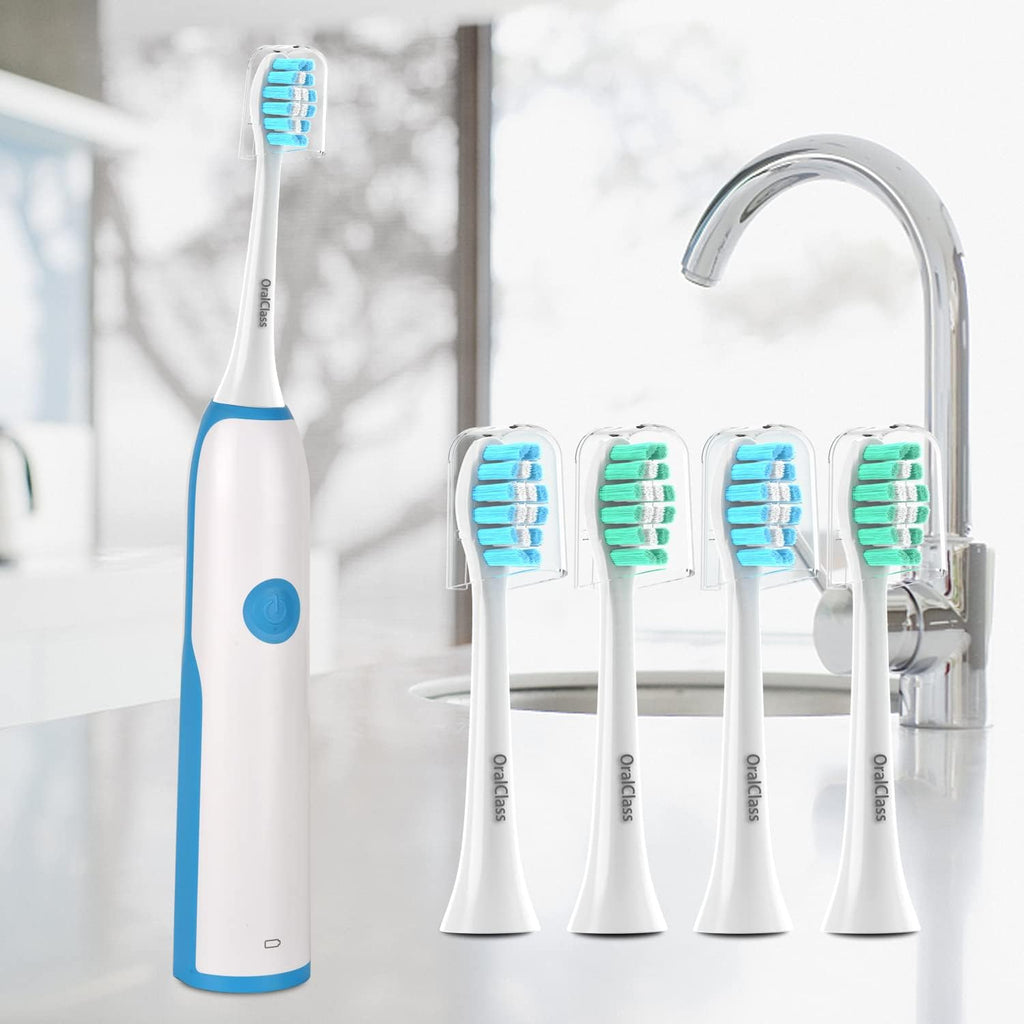 Replacement Toothbrush Heads for Philips Sonicare Click-on Handles, Medium Soft Electric Brush Heads Refills, 8 Pack