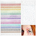 1550 Pcs Self Adhesive Rhinestones Face Gems and Pearls for Makeup, Rainbow Face Jewels Stick on Pearls Stickers Festival Diamonds Accessories, Nail Eye Hair Body DIY Decoration