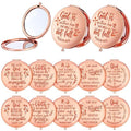 Huwena 12 Pcs Easter Christian Gifts Mirror for Women Bulk Bible Verse Makeup Compact Pocket Mirror Inspirational Christian Party Religious Gift for Coworker Teacher Employee Travel Church Scripture