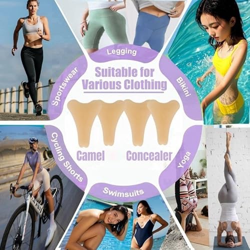 Camel Concealer - Seamless, Reusable Camel Cover Underwear ¡°Y¡± Shape Camel Protectors Silicone Pad Guard for Women