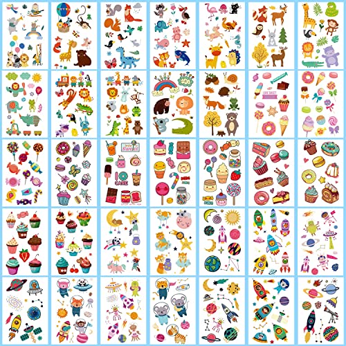 Partywind 100 Sheets (1150 Styles) Temporary Tattoos for Kids Goodie Bag Stuffers, Fake Tattoo Stickers for Boys and Girls Party Favors Supplies, Cute Birthday Prizes for Kids Back to School