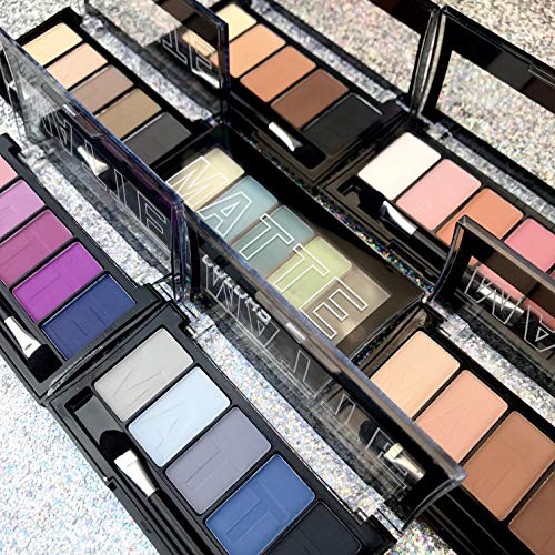 L.A. COLORS 5 Color Matte Eyeshadow Palette, Purple Cashmere CEM473 (Pack of 2)