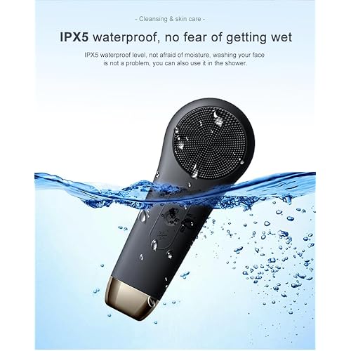 Rechargeable Silicone Electric Face Scrubber ? Vibrating Facial Cleansing Brush for Deep Cleansing & Exfoliation, Waterproof, Gentle on Skin, for Men & Women