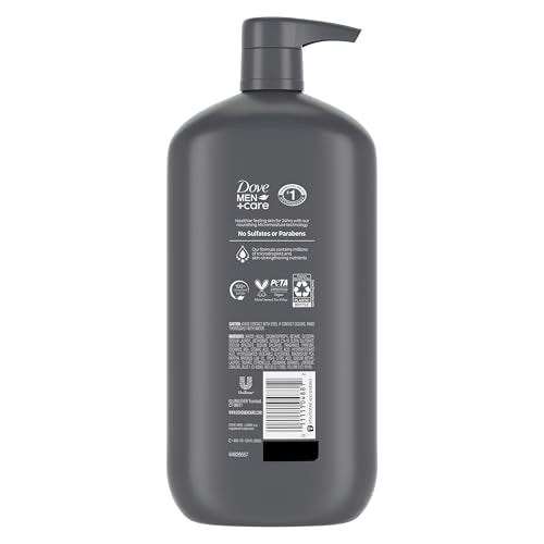 DOVE MEN + CARE Body and Face Wash Invigorating Revive 3N1 with Tea Tree Oil, with 24-Hour Nourishing Micromoisture Technology, 30 oz