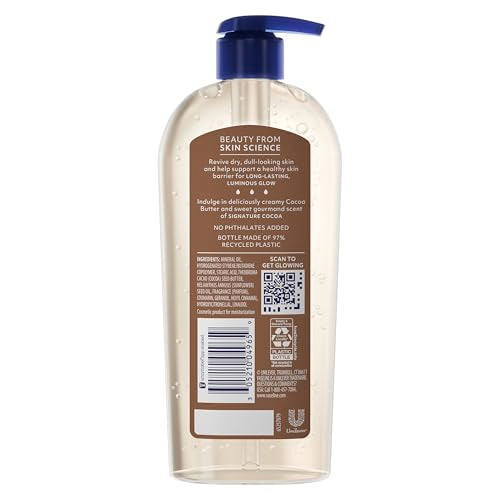 Vaseline Intensive Care Cocoa Radiant Body Gel Oil with 100% Pure Cocoa Butter, 12 oz