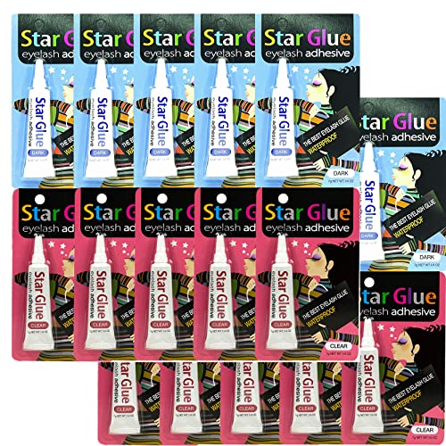 Star Glue Waterproof Eyelash Adhesive Combo for Eye Shadow Mascara and Eyeliner 20 Pcs