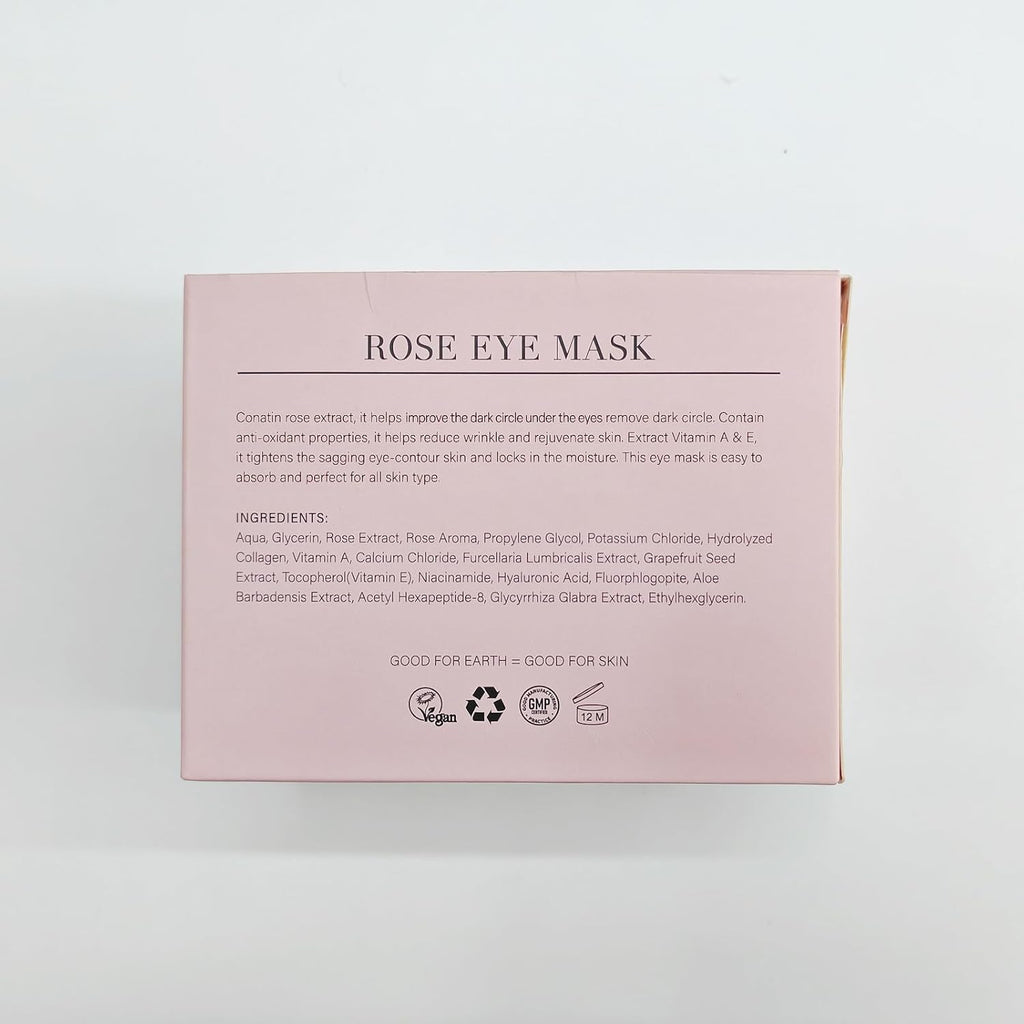 Under Eye Patches Gold and Hyaluronic Acid for puffy eyes,Rose Eye Masks for Dark Circles and Puffiness skin care Smooth Wrinkles products 30 Pairs