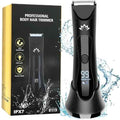 Manscape Body & Pubic Hair Trimmer for Men, Groin & Ball Trimmer Men, Electric Razor Bikini Trimmer, Body Groomer Ball Shaver for Smooth Wet/Dry Shaving, Led Light