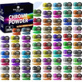 Premium Chrome & Metallic Pigment ? 70 Colors Mirror Chrome & Holographic Mica Powder for Resin Art, Epoxy, Tumblers, Coasters, Jewelry, Nail Art, Slime, DIY & Crafts