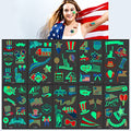 ALIBBON 10 Sheets Glow in the Dark Patriotic Tattoos, 4th of July Temporary Tattoos, American Flag Tattoos, Red White and Blue Party Supplies for Independence Day Labor Day Veterans Day