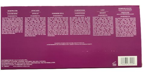 Crabtree And Evelyn 6 pc Hand Therapy Set .9 Oz each Pomegranate, Lily, Gardner's, Summer Hill, Avocado, Rosewater Hand lotion