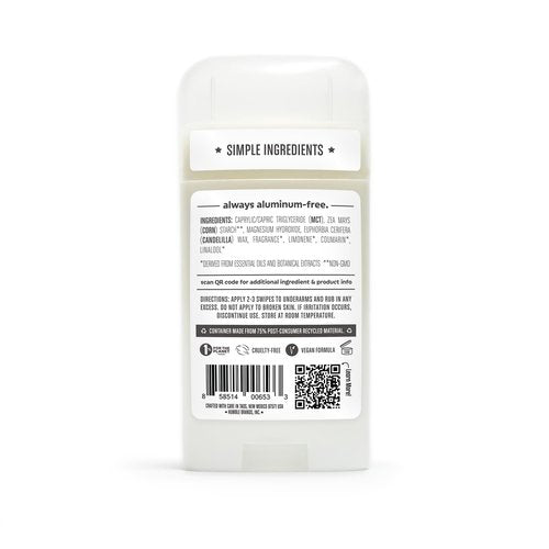 HUMBLE BRANDS Aluminum-Free Deodorant, Vegan and Cruelty- free, Formulated for Sensitive Skin, Palo Santo and Frankincense, 3 Pack, 2.5 Ounce
