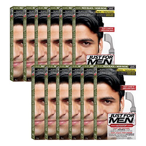 Just For Men Autostop, Gray Hair Coloring for Men with Comb Applicator