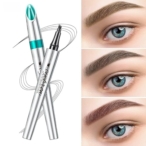 Eyebrow Pencil Eyebrow Microblading Pen - Eye Makeup Eyebrow Pen Micro 4 Point Brow Lift & Snatch Microblading Long-Lasting Waterproof Natural Eyebrow Hair (03 Red Brown)