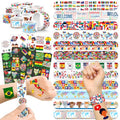 96 PCS World Flag Party Favors ? 72 Pre-Cut Temporary Tattoos & 24 Slap Bracelets for Kids, Multicultural Birthday Supplies & Classroom Rewards