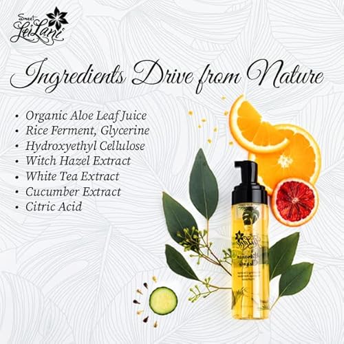 Sweet LeiLani Hawaiian Hydrating Foaming Facial Cleanser, Body Wash, Makeup Remover, Shampoo, Makeup Brush Cleaner | Multi Purpose Cleanser