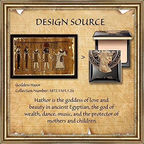 ZEESEA Pressed Powder The British Museum Egypt Series Long Lasting Oil Control Facial Finishing Brighten Setting Powder Multi-use Foundation (#01 Ivory White)