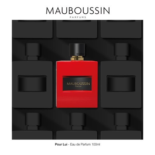 Mauboussin - Pour Lui In Red 100ml (3.3 Fl Oz) - Eau de Parfum for Men - Woody & Spicy Scents