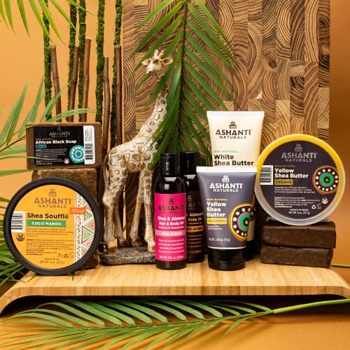 Ashanti Naturals Yellow Raw Shea Butter | Unrefined African Shea Butter | Creamy Moisturizer for Easy Application - 15 oz