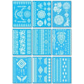 White Lace Temporary Tattoos for Women Teens Girls - 9 Sheets White Lace Fake Stickers - Bride Wedding Cool Tattoo Designs Jewelry Tattoos - 100+ White Flash Realistic Waterproof Transfer