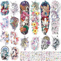 Aresvns Cute Temporary Tattoo, Cute Fake Tattoo for Women, Waterpoof Sleeve Tattoo Temporary for BBQ Pool Beach Party