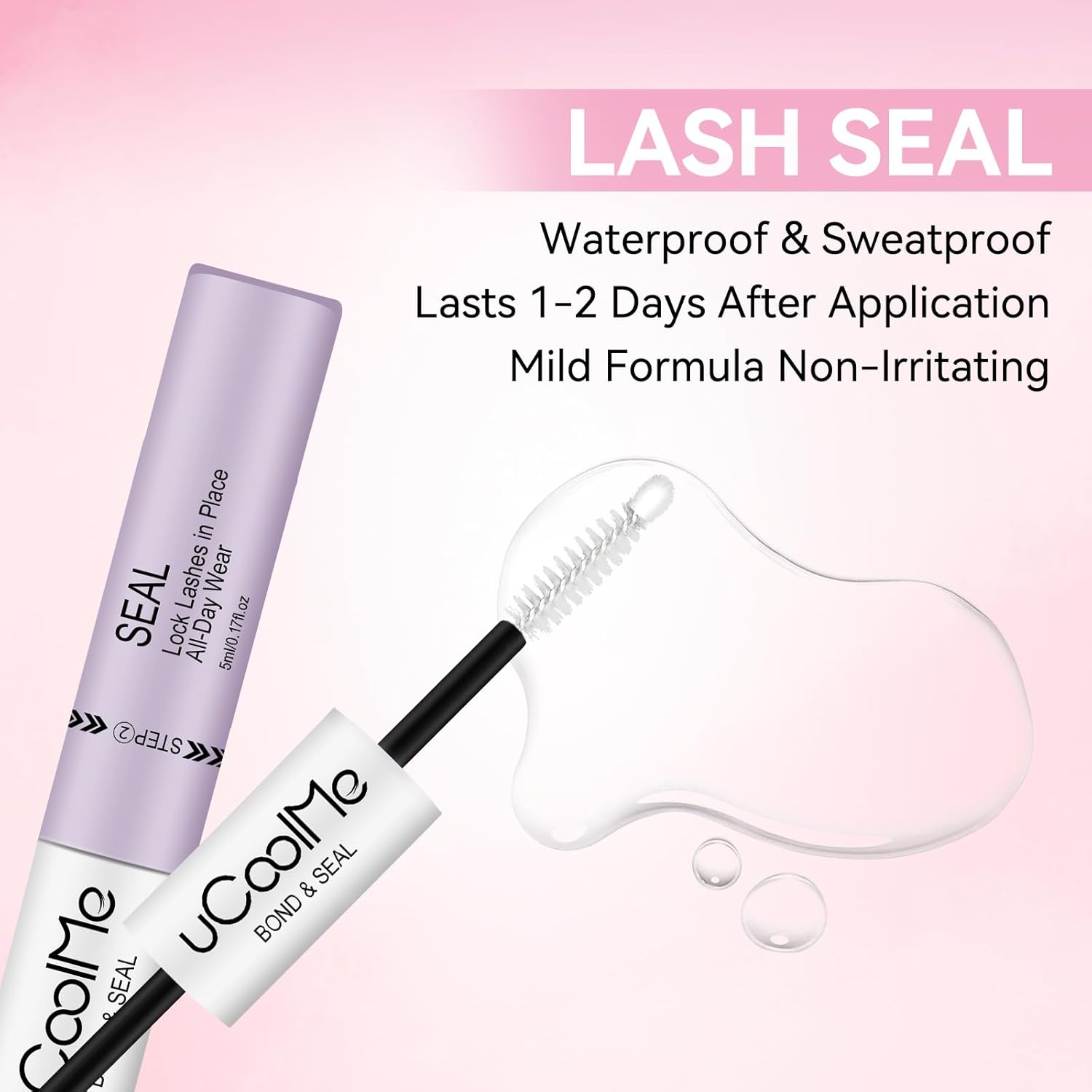 Lash Glue Remover 5ML uCoolMe for Lash Clusters Lash Bond Remover - Gentle Formula Eyelash Glue Remover for Sensitive Eyes