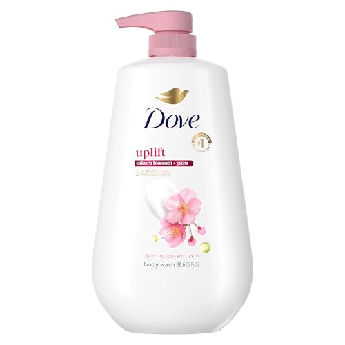 Dove Sakura Body Wash Uplift Sakura Blossom and Yuzu for 24hr Lotion-Soft Skin Moisturizing Skin Cleanser with No Sulfates No Parabens 30.6 Fl Oz