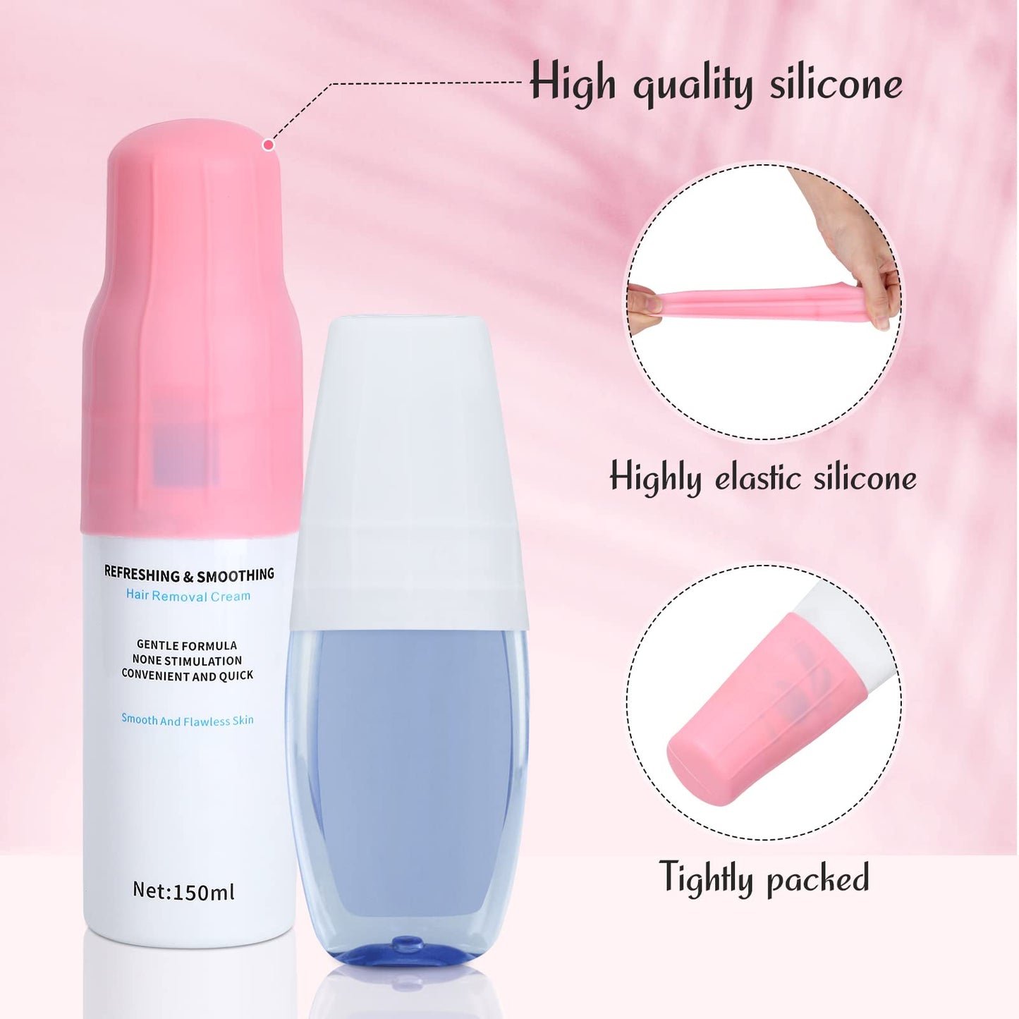 8PCS Leak Proof Sleeves for Travel Containers Elastic Sleeves for Leak Proofing Reusable Leak Proof Locks Toiletries Sleeves Covers for Travel in Luggage Silicone Bottle Covers Gadgets Accessory