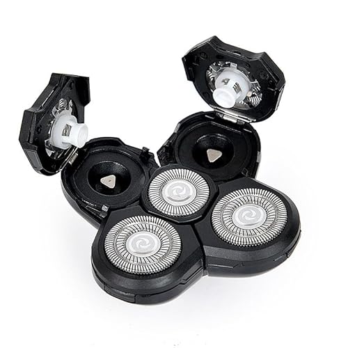 3-Pack Replacement Shaver Heads for Bald Men, Compatible with Freebird Electric Shaver for Smooth Comfortable Shave - 5 Blades Refills for Bald Head Maintenance