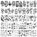Cerlaza 112 Sheets Temporary Tattoos for Adult Men, Fake Tattoos for Neck Arm Finger, Tatuajes Temporales Tiger Wolf Lion Dragon Halloween Tattoo Stickers