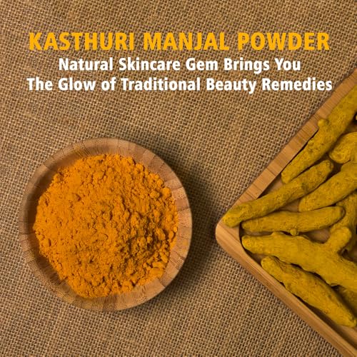 Kasthuri Manjal Powder for Skin and Face Care| Wild Turmeric powder | Curcuma Aromatica | Helps Acne skin (8 oz)