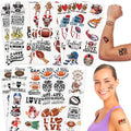 Football Temporary Tattoos | 100 Game Day Temporary Tattoos | Football Party Tattoos | Big Game Party Props | Football Party Decorations | Football Characters, Slogans and More Party Tattoos | BASHOUT