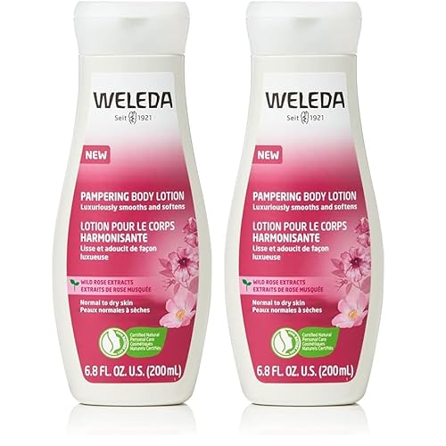 Weleda Pampering Wild Rose Body Lotion, Plant Rich Moisturizer with Wild Rose Oil, Jojoba Oil and Shea Butter, 6.8 Fl Oz (Pack of 2)