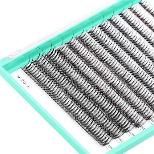 Bodermincer 120pcs 0.10mm Thickness Handmade Fish Tail False Lahses Thick Natural Long Black Individual False Eyelashes Fake Eye Lashes Extensions Makeup Tool (MIX 8-10-12-14-16mm)