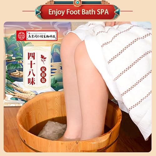 48 Flavor Herbal Detox Foot Soak - Foot Bath Herb Pedicure Spa Bath Soak Foot Detox Soak to Remove Toxins - Relieve Fatigue ¡¢Improve Sleep¡¢Dispel Cold & Dampness (900 g (30g x 30pcs), Green)