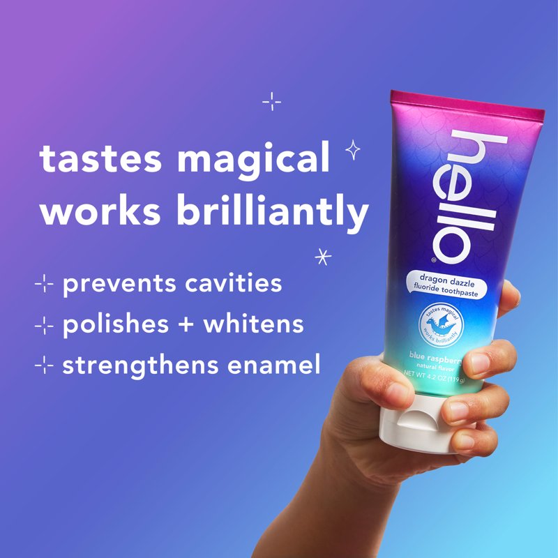 Kids Fluoride Toothpaste with Blue Raspberry Flavor - 4.2 Oz Pack of 3
