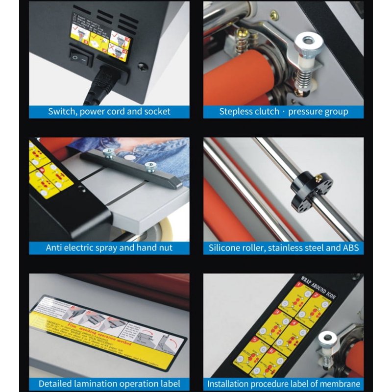 17.3 Inch Hot Cold Roll Laminating Machine Digital Display A2 110V
