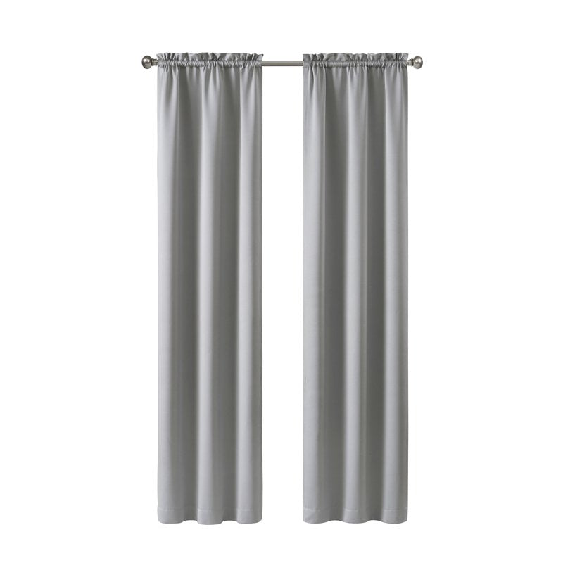 Blackout Curtain Panel Pair - Light Gray, 30x95 Inches, Room Darkening