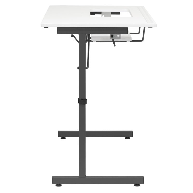 Portable Folding Sewing Table with Adjustable Height and Wheels