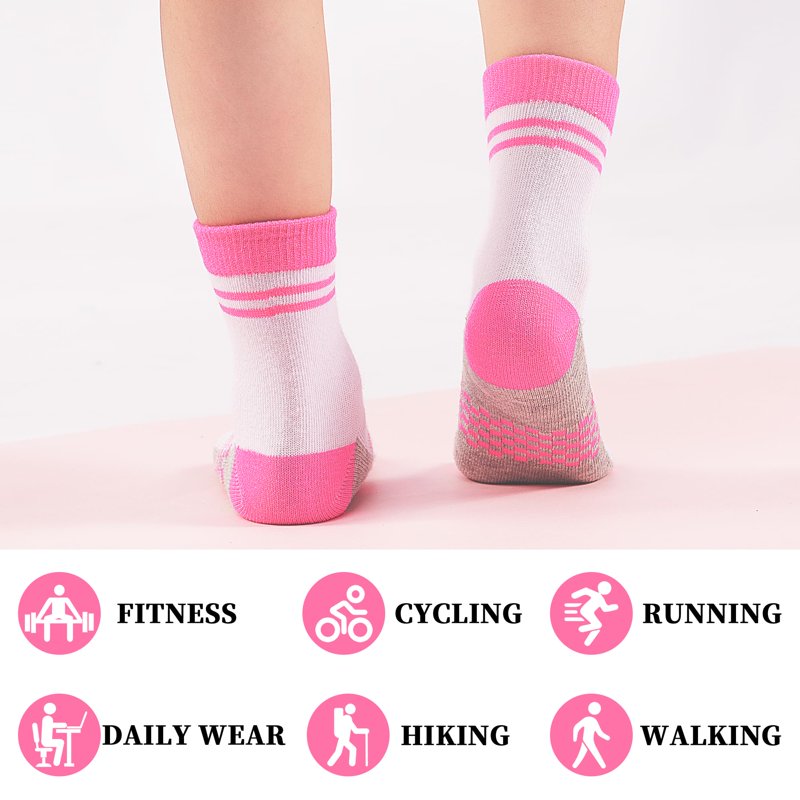 HYCLES Boys 5 Color 2-4 Years Crew Socks - 12 Pairs Cushioned Athletic Socks