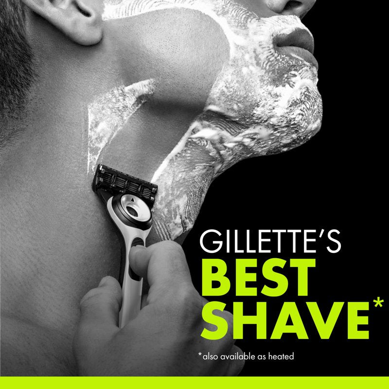 Gillette Razor for Men with Exfoliating Bar & 4 Blade Refills - Game Day Edition