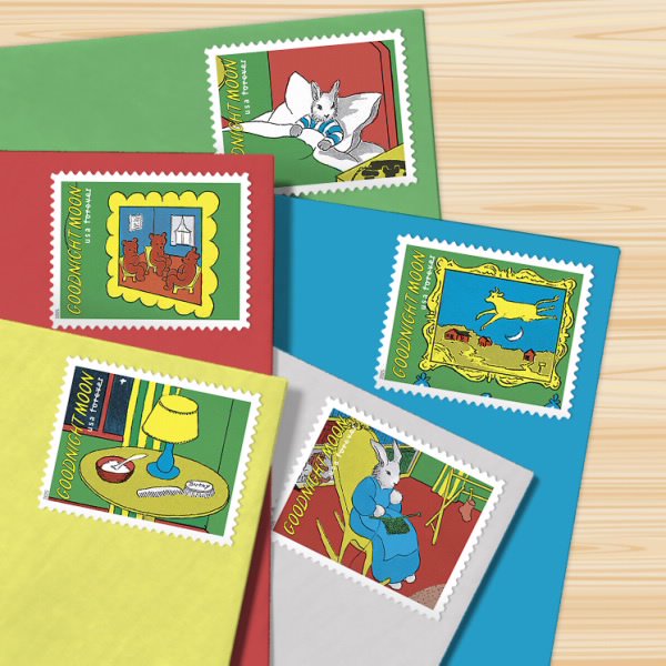 Goodnight Moon USPS Forever Postage Stamp Sheet of 16 Kids Bedtime Book Animal Celebration