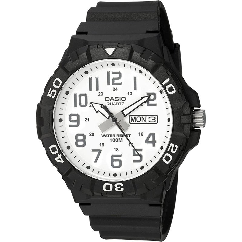 Oversized Dive Style Watch for Men - Water Resistant 100M, Large Resin Case