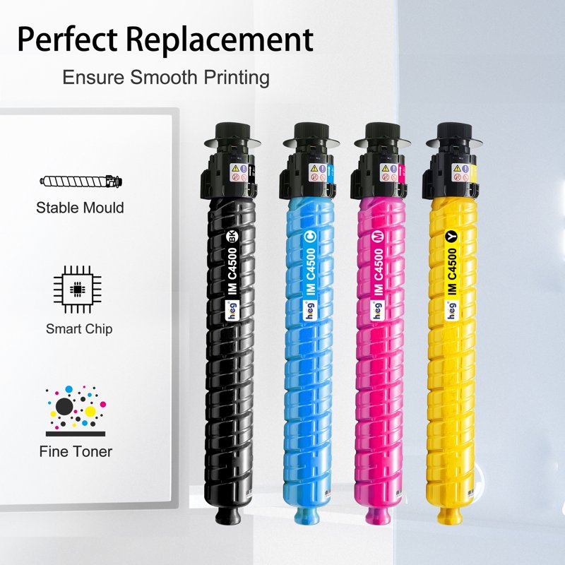 High-Yield Color Toner Set for Ricoh IM C4500 C5500 C6000 Printers - 4 Pack