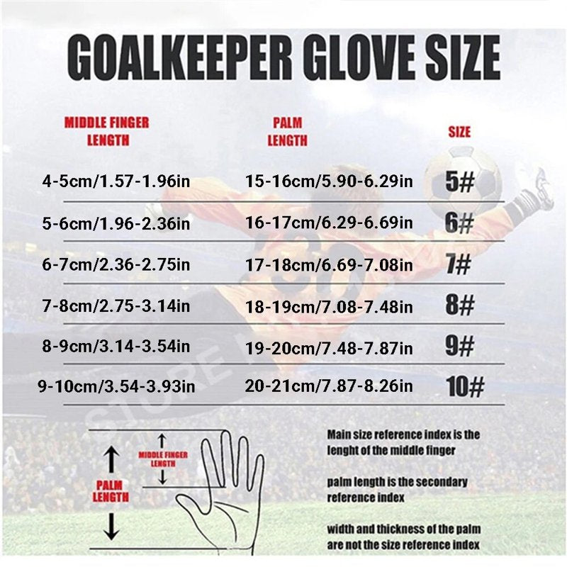 Kids & Adults Breathable Latex Soccer Goalkeeper Gloves with Wrist Strap