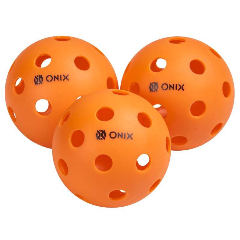 (5 Pack) Pickleball Pure Indoor Balls by ONIX Recruit – Orange, 2.5 lb